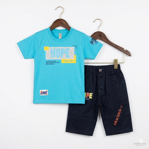 T.Shirt & Short - Blue - Hope