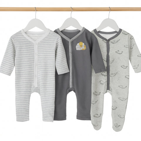 Pack of 3 Baby Rompers - 25 - Design 4