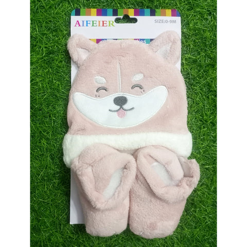 2 Pieces Set -  Cap & Booties - D9