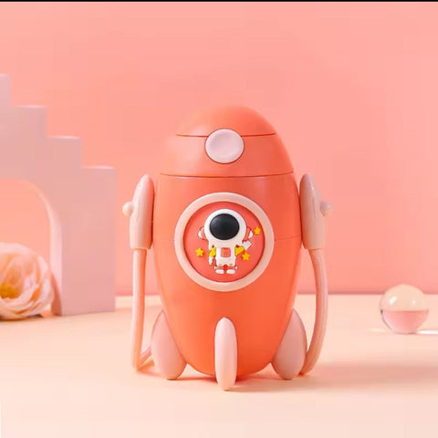 Bottle with Straw -  500ML - Mini Rocket