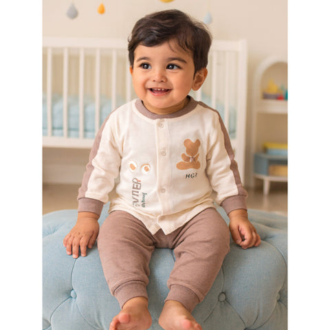 Premium Shirt & Trouser - Cartoon Brown