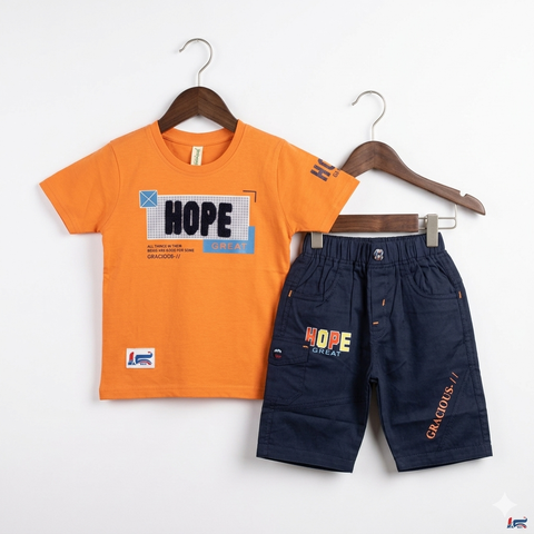 T.Shirt & Short - Orange - Hope
