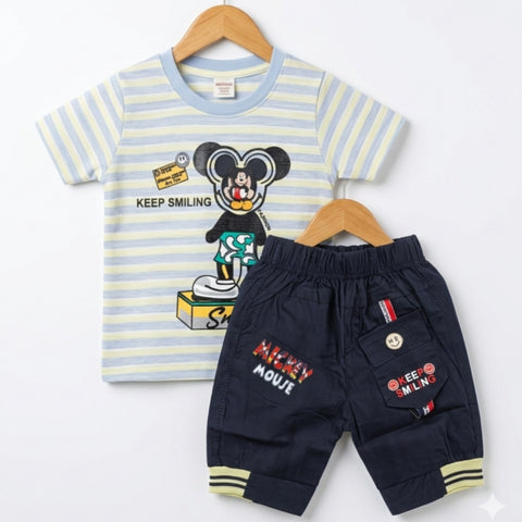 T.Shirt & Nicker - Green - Mickey