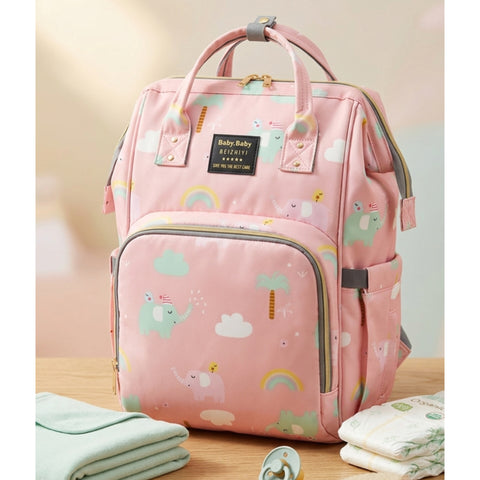 Waterproof Diaper Backpack - Pink