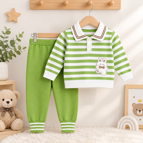 Imported - Woolen Suit - Green Lining