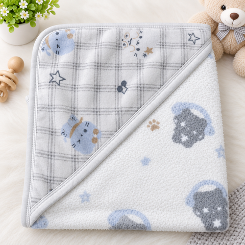 Plush Wrapping Sheet - Cartoon