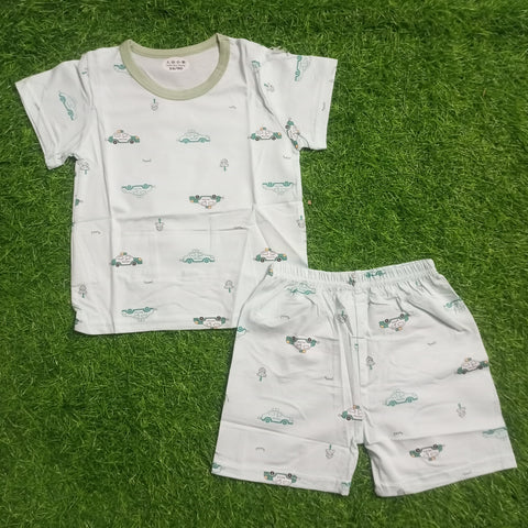 Half Sleeve Shirt & Nicker - 25 - Green Car