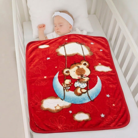 Baby Blanket - Red - Cartoon