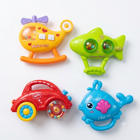 4 Pieces - Rattle Set