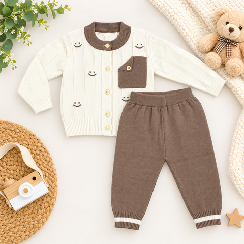 Imported - Woolen Suit - Off White Smiley