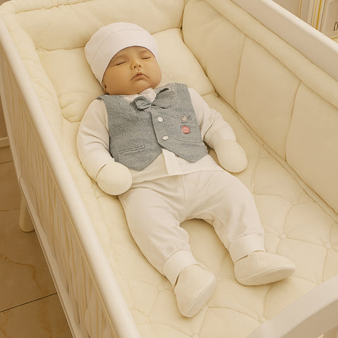 Newborn Baby 5 Pieces Gift Set - Play Time Gray