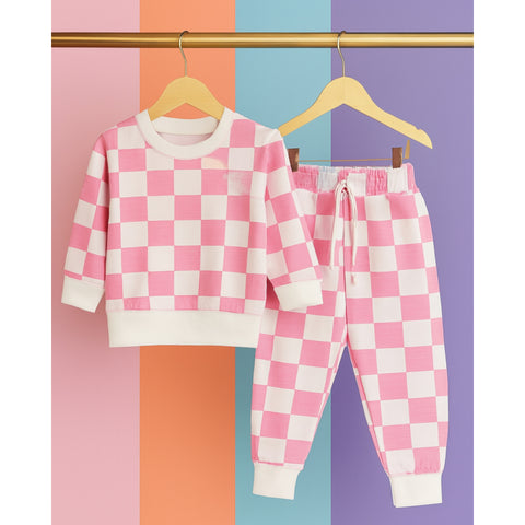 Warm Fleece Track Suit - Pink