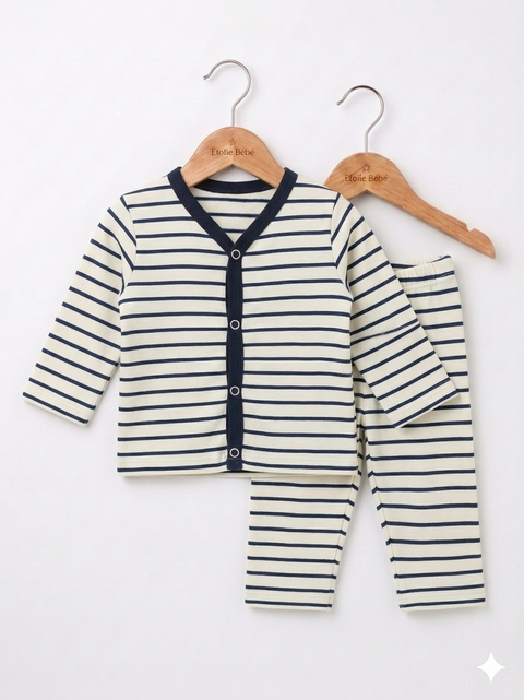 Summer Night Suit - Design 26 - Blue Lining