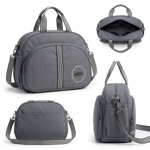 2 Pieces Bag Set - Baby Sky - Dark Gray