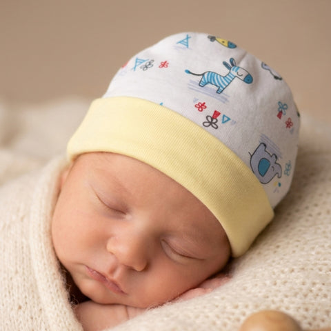 Baby Caps - Yellow Cartoon
