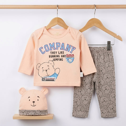 Kids Suit with Cap - Company - Peach