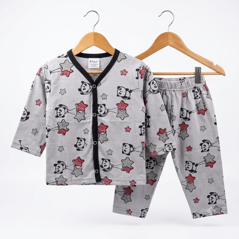 Summer Night Suit - Design 26 - Dark Gray Panda