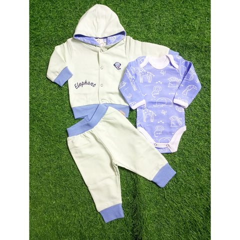 3Pcs Hooded Suit Set - Elephant