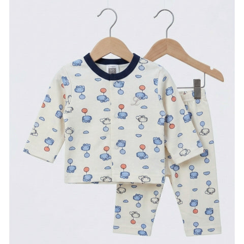 Premium Night Suits - Blue -  Elephant
