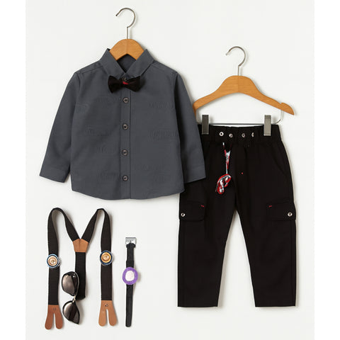 Kids Formal Outfit Set - Gray