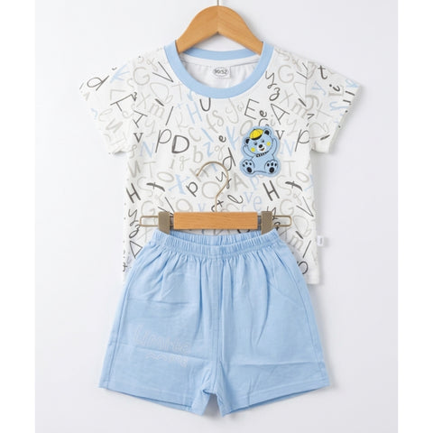 Imported - T.Shirt & Nicker - Alphabet Blue