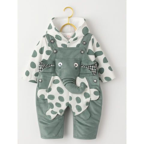 Winter - Baby Romper - Elephant Green - SBP98