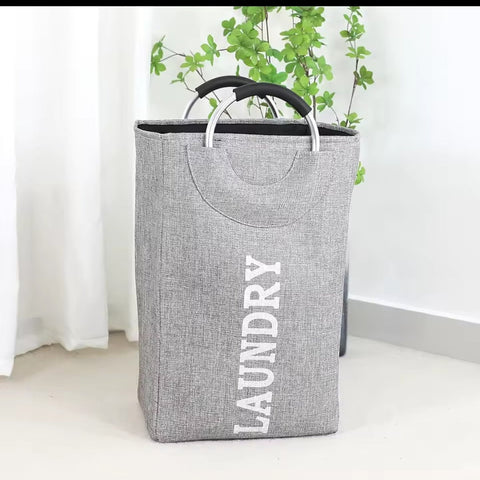 Laundry Basket With Handle - Gray