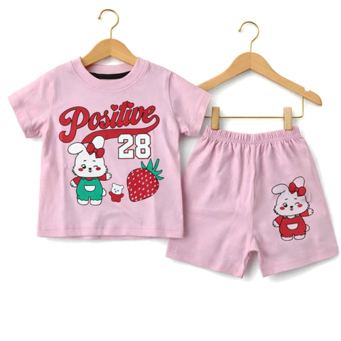 T-Shirt & Shorts - Pink - Kitty