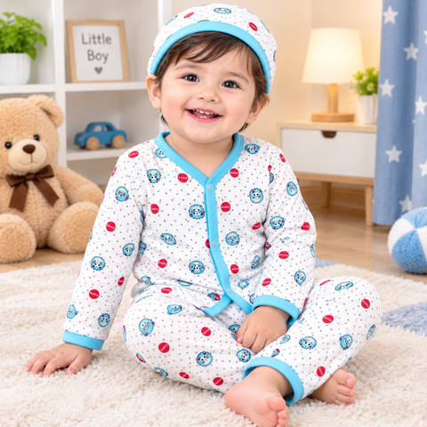 SB - Night Suit with Cap - Cartoon