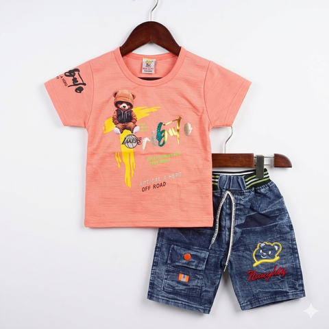 T.Shirt & Nicker - Pink - Cartoon