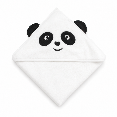 Hooded Towel - Cartoon - White