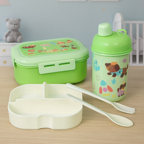 Lunch Box & Water Bottle - Green