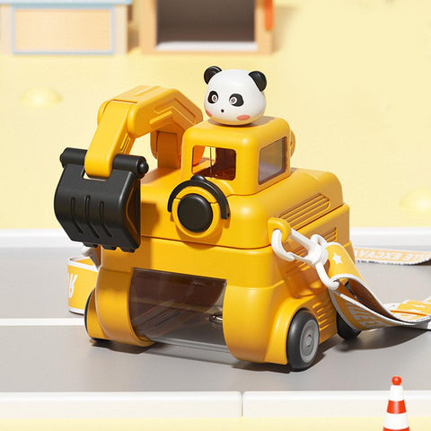 Bottle with Straw -  500ML - Excavator Design
