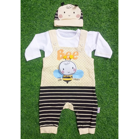 Romper with Cap - Bee Yellow