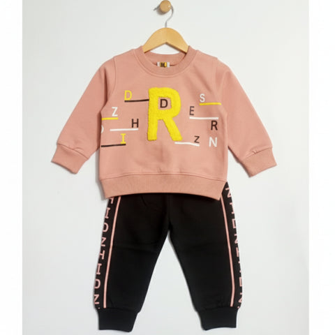 Suit Set - Alphabet - Pink