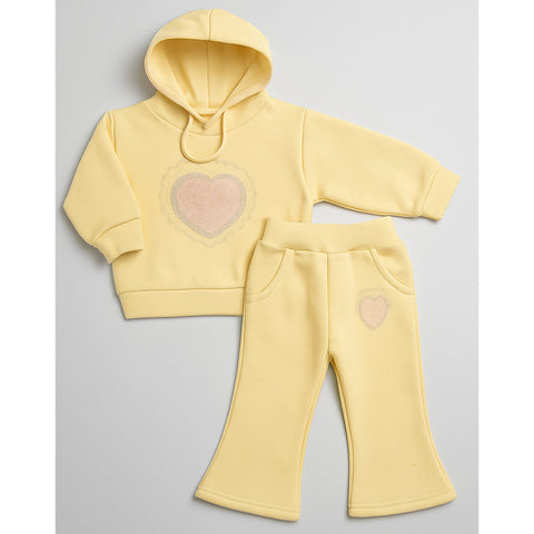 Winter - Hoodie & Trouser - Hearts Yellow