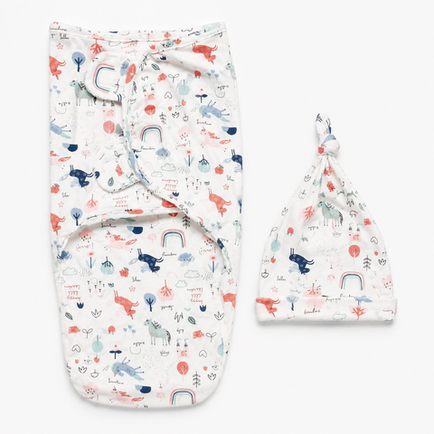 Swaddle with Cap - Unicorn - Design S09