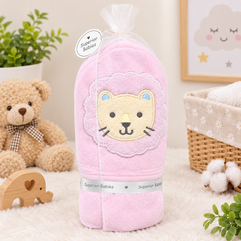 Hooded Towel - Cartoon - Pink