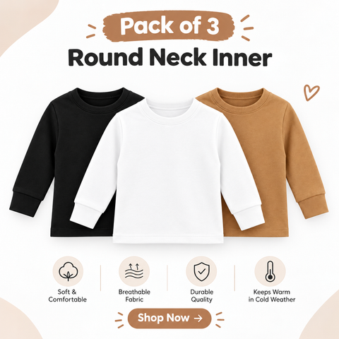 Pack of 3 - Round Neck Inners