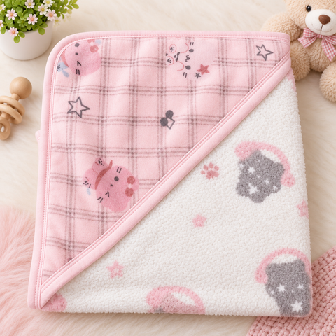 Plush Wrapping Sheet - Cartoon