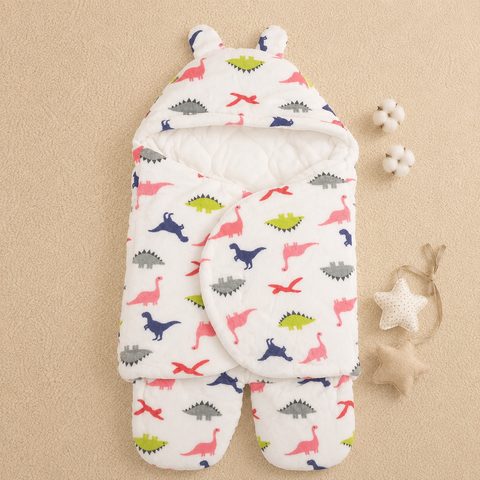 Plush Fleece Baby Swaddling Blanket with Legs - 27×16 Inches