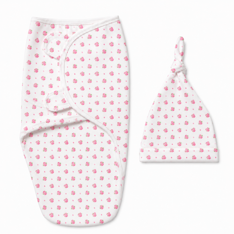 Swaddle with Cap - Strawberry - Design S11