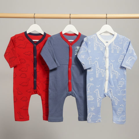 Pack of 3 Baby Rompers - 25 - Design 1