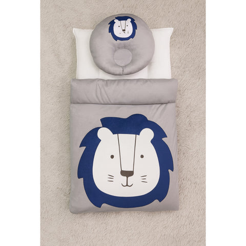 Velvet Carry Nest with Pillow - Lion Gray