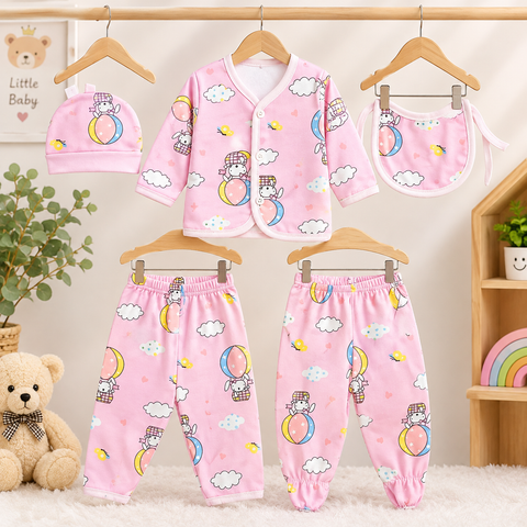 5 Pieces Baby Gift Set - Pink
