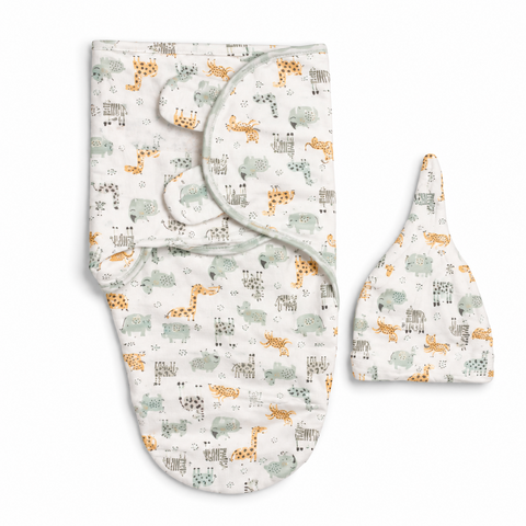 Swaddle with Cap - Cherry - Design S04