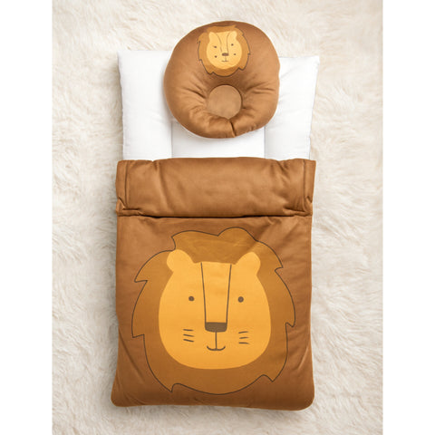 Velvet Carry Nest with Pillow - Lion Brown