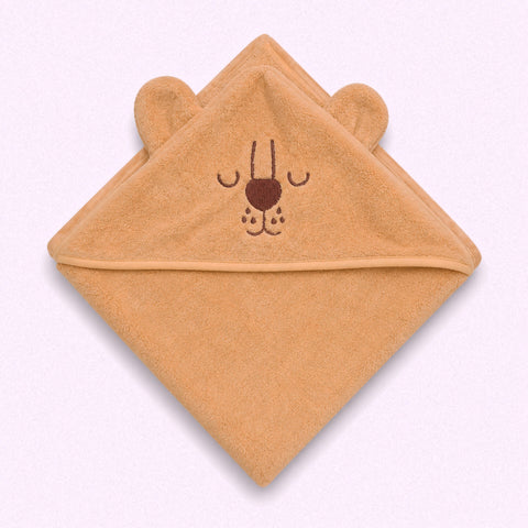Hooded Towel - Cartoon - Mustard
