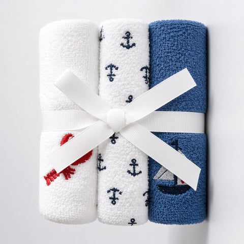 Imported - Pack of 6 Face Towel - Blue
