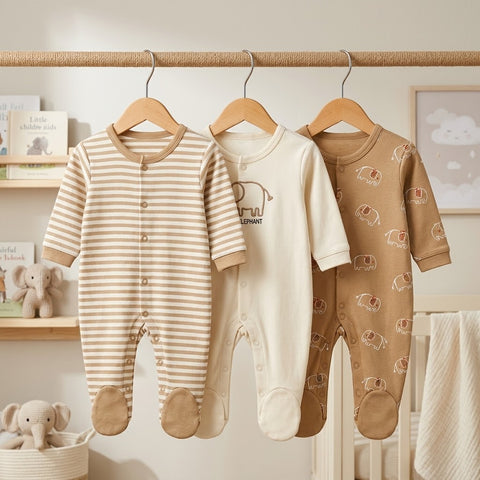 Pack of 3 Sleep Suits - Skin